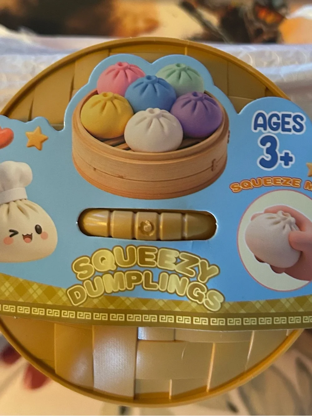 NEW Squeezy Dumplings Kids Toy White Squishy toy